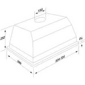 Встраиваемая вытяжка JET AIR CA EXTRA 720 mm INX-09 / 700 куб. м/ч