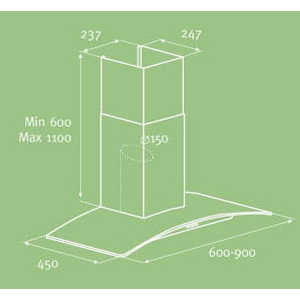 Вытяжка купольная JET AIR TORY P 60 INX