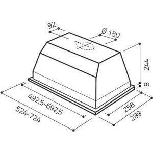 Встраиваемая вытяжка ELICA ELIBLOC HT GR/A/80 / 900м3, слайдерное упр., цвет: серый