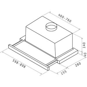Встраиваемая вытяжка ELICA Elite 14 LUX GRIX/A/60, серебристый, нерж.ст, кнопочное