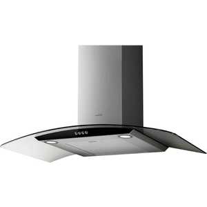 Вытяжка JET AIR CLICK PB/A/90/IX/BL / Декоративный дизайн, гнутое стекло, 90 см, кнопочное управление, 700 куб. м. , черная