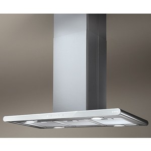 Вытяжка островная ELICA GALAXY ISLAND WHIX/A/90X45 / 1000 куб.м., сенсорное управление, нержавеющая сталь+белое стекло