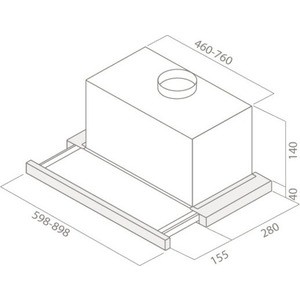 Встраиваемая вытяжка ELICA ELITE 14 LUX GRVT/A/90 , серая+черное стекло