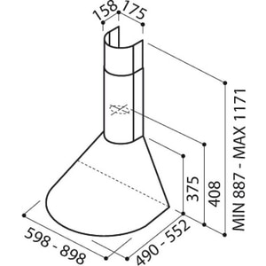 Вытяжка каминная Elica TONDA IX/F/60 нерж.сталь
