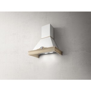 Вытяжка наклонная ELICA ORETTA WH/A/60 T.GREZZO / 60 см, слайдерное управление, 990 куб. м. , белый+карниз неокрашенный