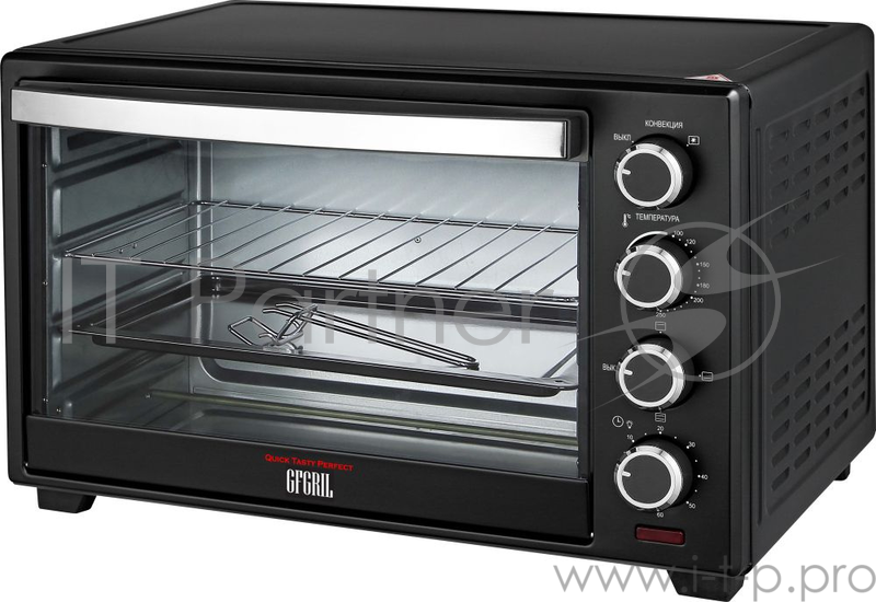 Мини-печь GFGril GFO-38B 38л. 1600Вт черный/серебристый