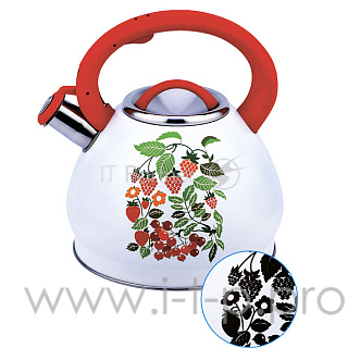 Чайник для плиты Забава Ягоды PK-3002 из нерж.стали меняющий цвет при закипании