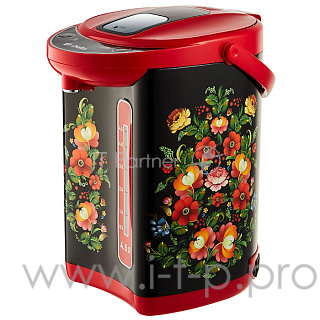 Термопот DЕLTA DL-3034 Жостовская роспись черный 4,5 л