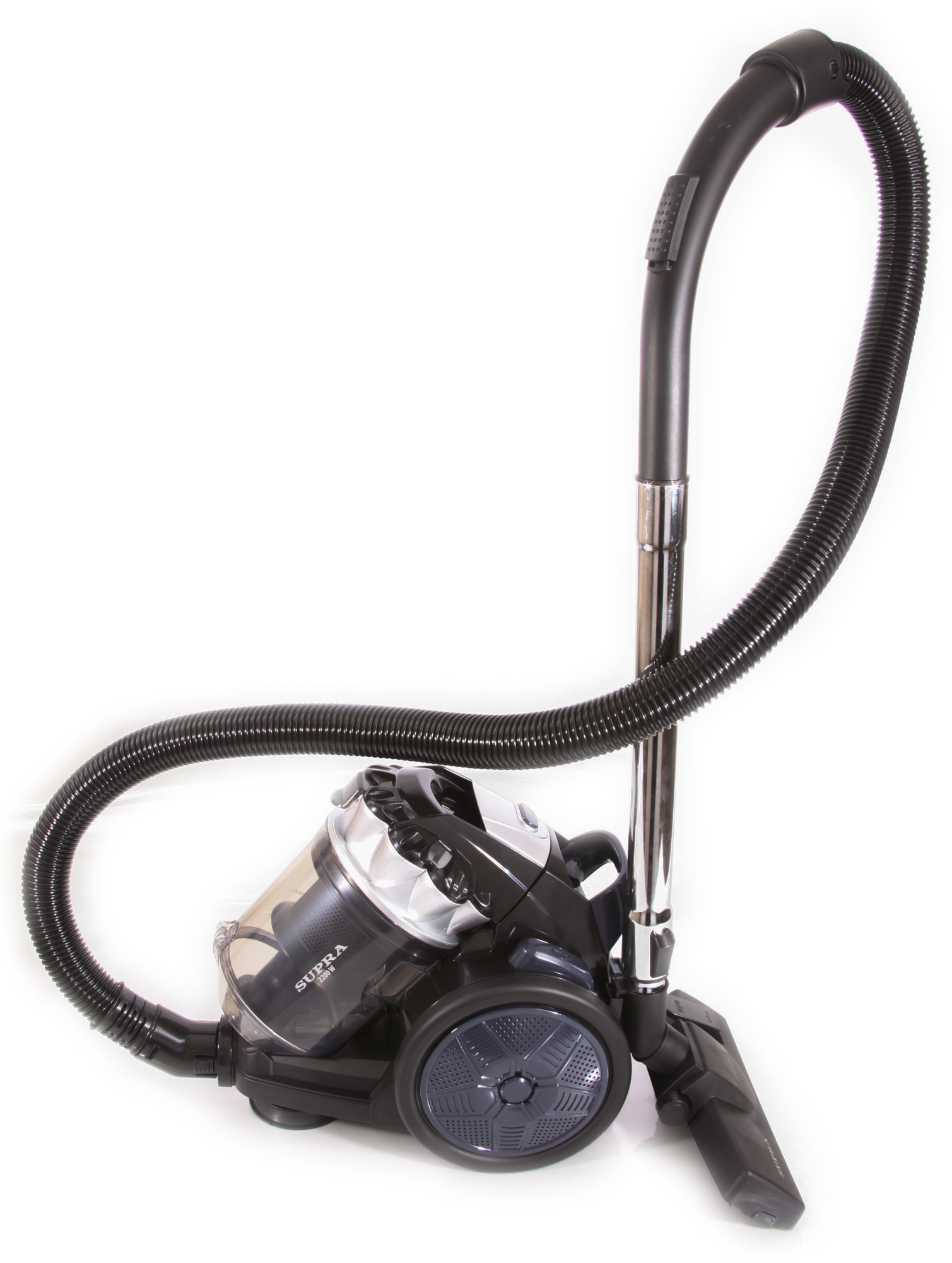 Пылесосы SUPRA VCS-2210Пылесос циклонического типа Мощность 2200 Вт Мощность всасывания 380 Вт Система очистки «Мультициклон». Контейнер для сбора пыли емкостью 2,5л. Металлическая телескопическая трубка.Регулировка мощности на корпусе. Длина сетевог