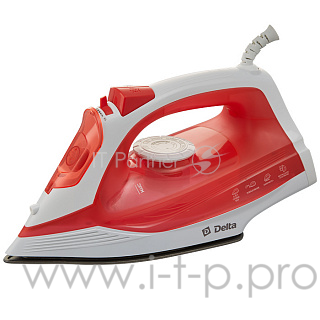 Утюг DELTA DL-713 белый с красным