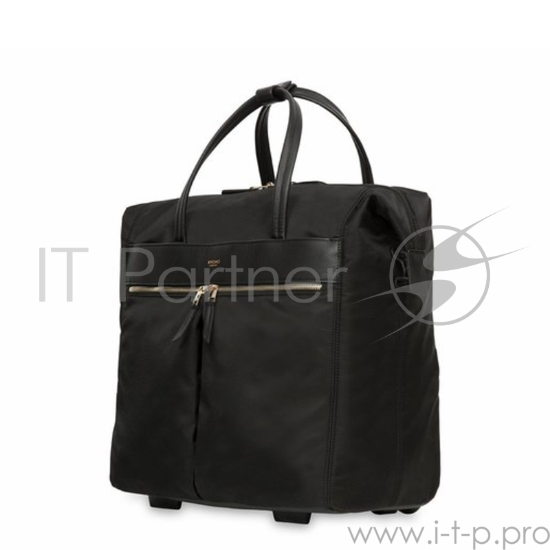 Дорожная сумка на колесах Knomo Sedley Boarding Tote, для ноутбуков до 15. Материал нейлон, кожа натуральная. Цвет черный.