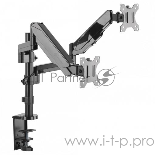 Кронштейн для 2-х мониторов ONKRON Кронштейн для 2-х мониторов ONKRON/ 13-32 макс. 100*100, струбцина, наклон -35º+35º поворот 360º, перемещение по вертикали 0-600мм, кабель-канал, пружина, нагрузка 2х1-8кг