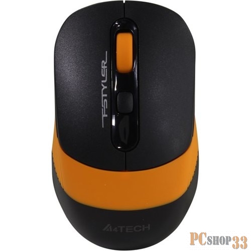 Мышь A4 Fstyler FG10 черный/оранжевый оптическая (2000dpi) беспроводная USB