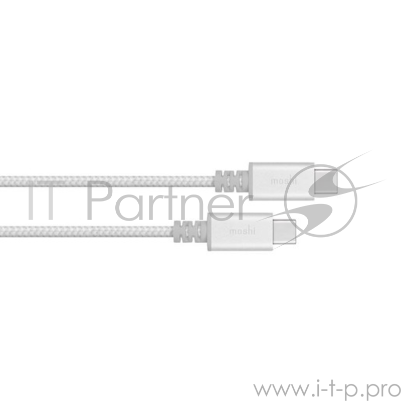 Кабель Moshi Integra USB-C to USB-C. Длина 1 м. Цвет серебряный.