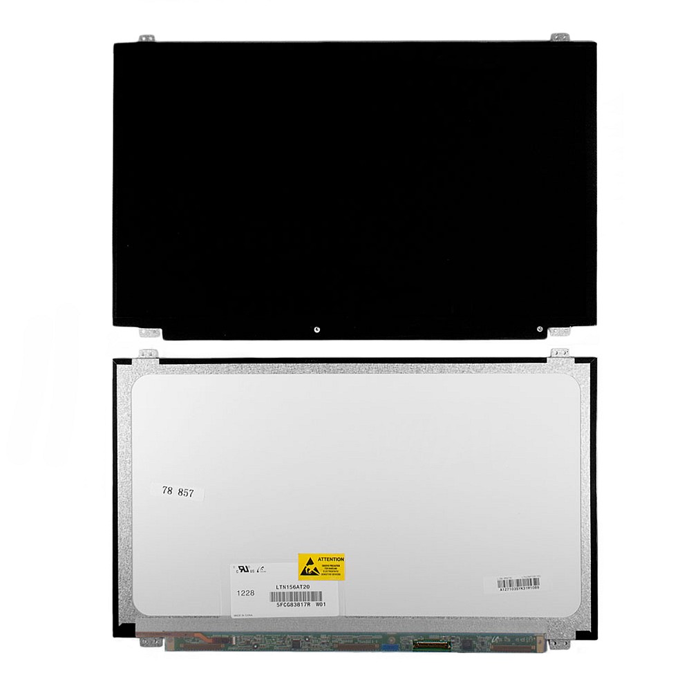 Матрица для ноутбука 15.6" 1366x768 WXGA, 40 pin Slim LED, крепления сверху/снизу (уши), Глянцевая. B156XW04, B156XTN03, N156BGE-LB1.