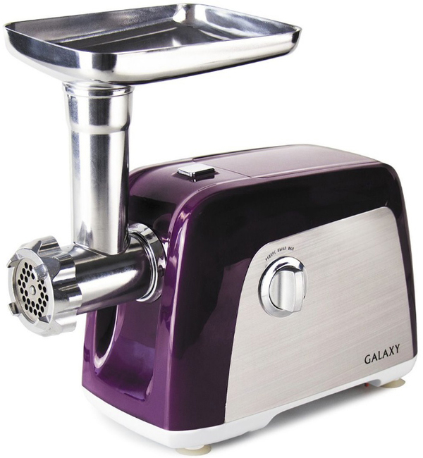 Мясорубка Galaxy GL 2408 серебристый/фиолетовый