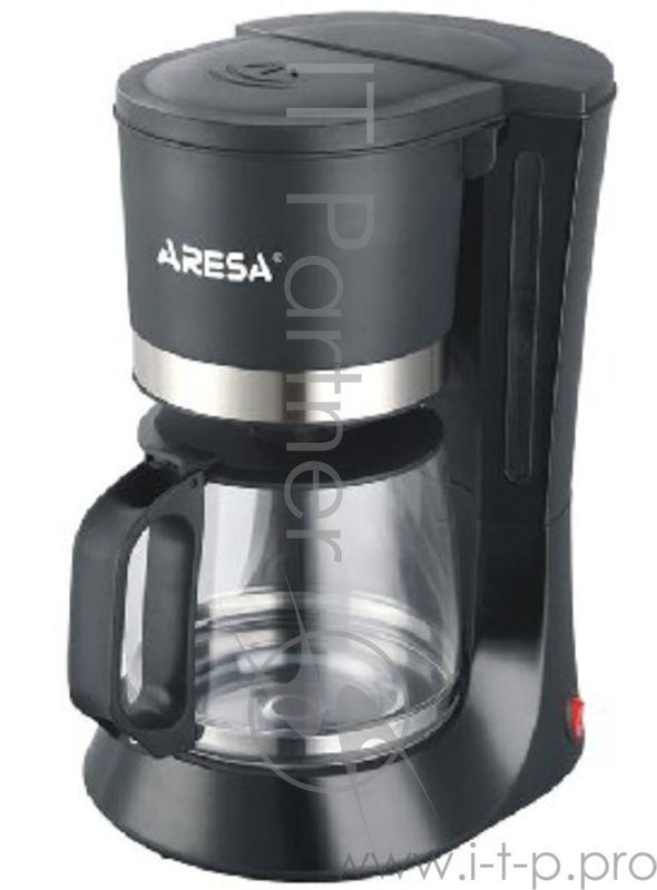 кофеварка ARESA СM-144 (AR-1604)(Мощность 680 Вт. Емкость: 10 чашек (1,2л). Mатериал корпуса: пластик/нерж. сталь. Колба из жаропрочного стекла. Cъемный моющийся фильтр и его держатель. Функция капля-стоп. Функция теплосохранения готового кофе.)