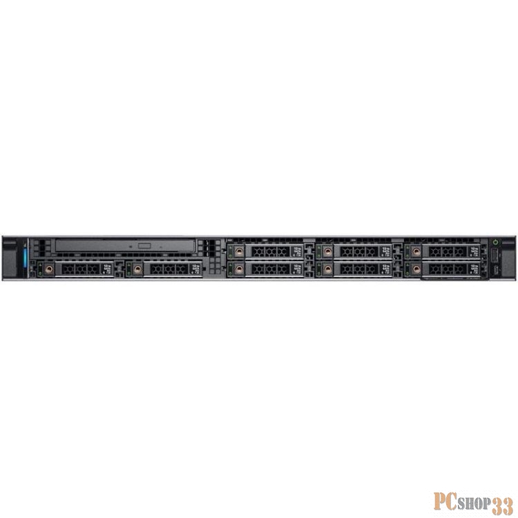 Сервер DELL PowerEdge R340 1U/ 8SFF/ 1xE-2124 (4c, 3.3 GHz, 71`W)/ 1x8GB UDIMM ECC/ H330/ 1x1,2 TB 10k SAS/ 2xGE/ 1x350W/ iDRAC9 Exp/ DVDRW/ Bezel / Static Rails/ noCMA/ 3YBWNBD
