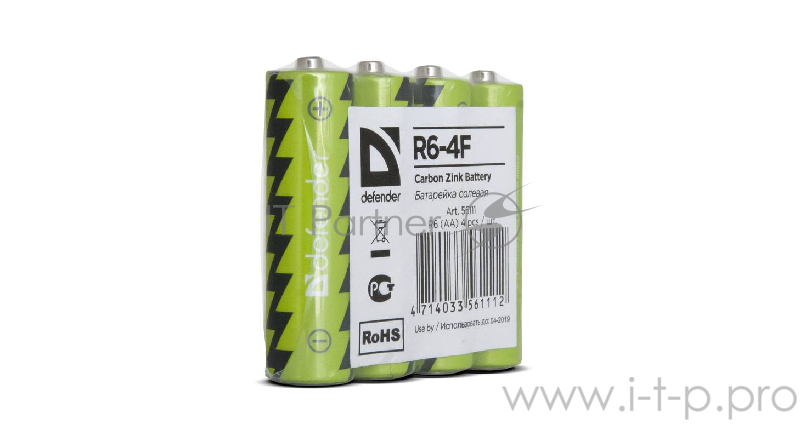 Батарея солевая Defender R6-4F AA (4шт)