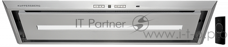 Вытяжка Kuppersberg Встраиваемая вытяжка, ширина 73 см, отвод/рециркуляция, 1000 м3/час, управление Soft Touch, 4 скорости, светодиодное освещение 1х13 Вт, металлические жироулавливающие фильтры, угольный фильтр (опция), цвет нержавеющая сталь