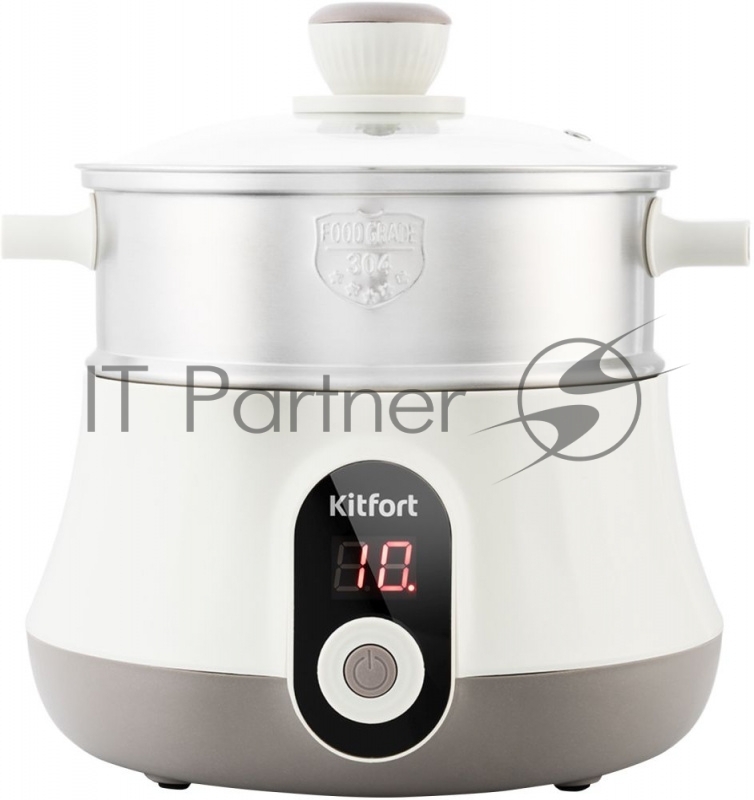 2035-КТ Пароварка Kitfort Мощность: 600 Вт.Количество уровней: 5.Таймер приготовления: до 60 минут.