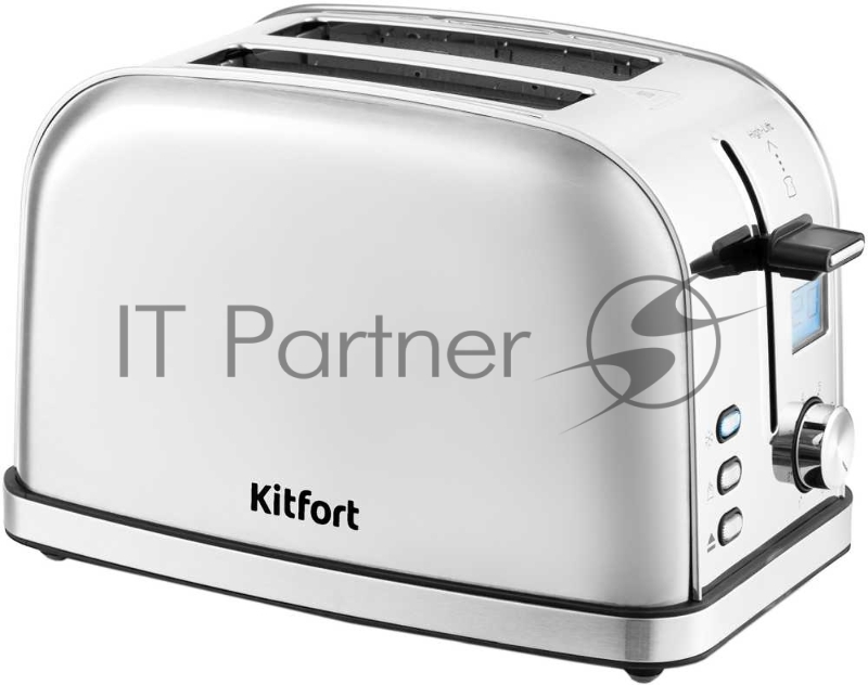 2036-6-КТ Тостер Kitfort Мощность: 800-950 Вт.Ёмкость: 2 тоста одновременно,серебристый.