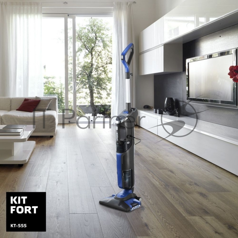 555-КТ Вертикальный паровой пылесос «6 в 1» Kitfort.Мощность: 1700 Вт.Длина шнура: около 5 м.