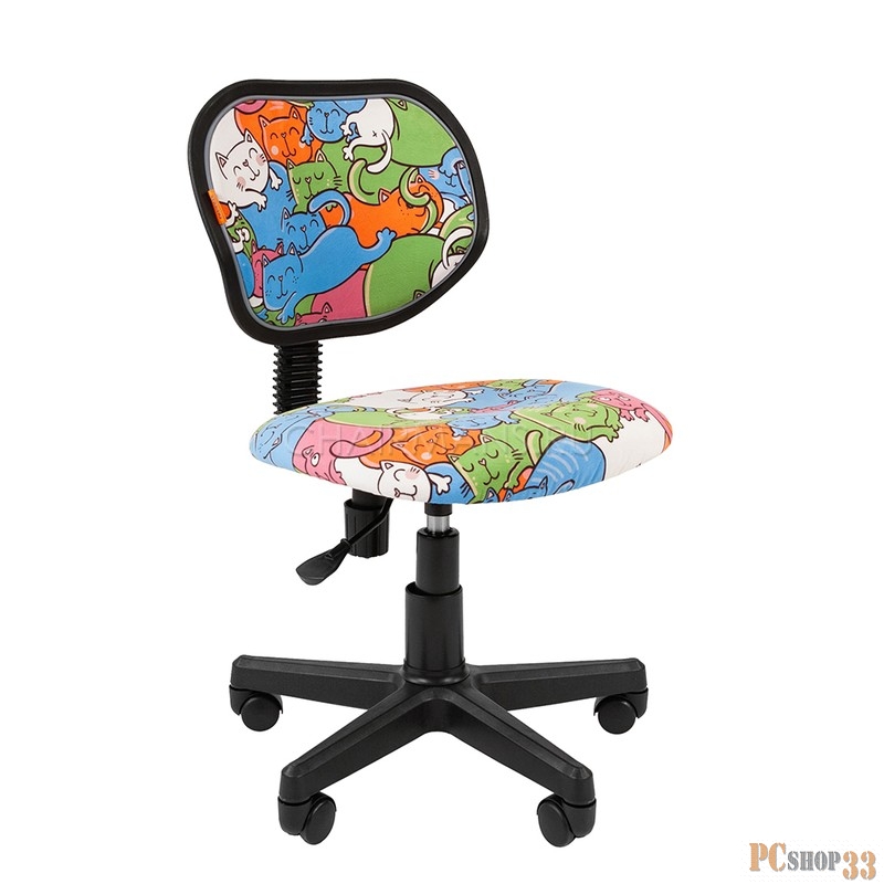 Кресло Chairman Kids 106 Россия ткань котики (чер) (7038244)