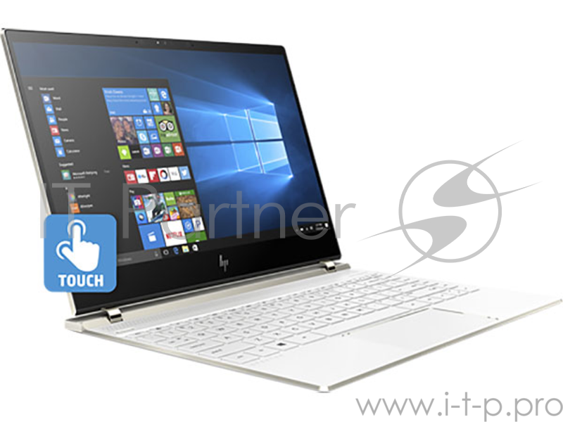 Ноутбук HP Spectre 13-af007ur, 13.3, Intel Core i7 8550U 1.8ГГц, 8Гб, 256Гб SSD, Intel HD Graphics 620, Windows 10, 2PT10EA, белый