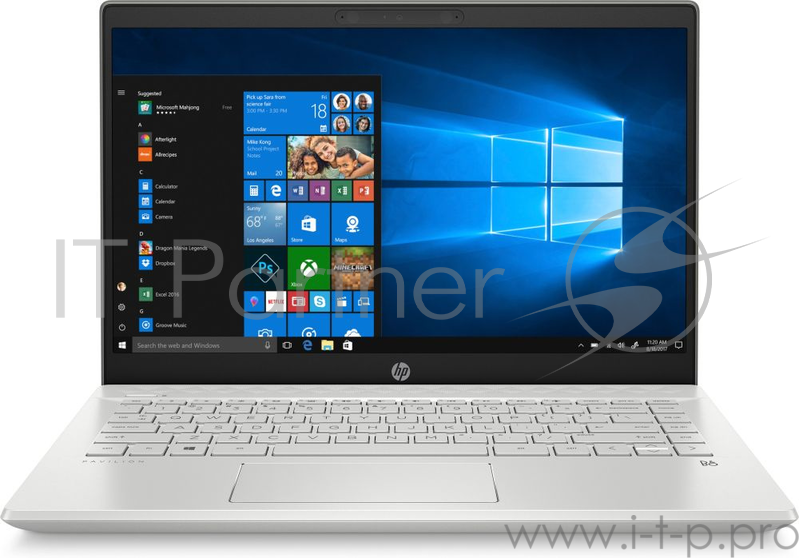 Ноутбук HP 14-ce2000ur Core i3 8145U/4Gb/SSD128Gb/Intel UHD Graphics 620/14/IPS/FHD (1920x1080)/Windows 10/silver/WiFi/BT/Cam