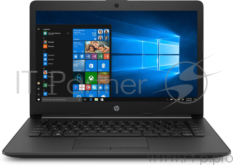 Ноутбук HP 14-ck0104ur Core i3 7020U/4Gb/SSD128Gb/Intel HD Graphics 620/14/SVA/FHD (1920x1080)/Windows 10/black/WiFi/BT/Cam