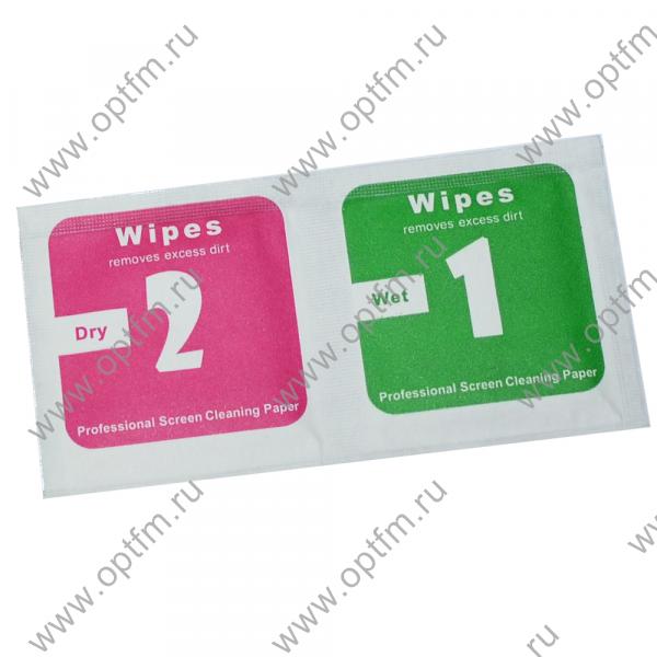 Салфетки для дисплеев 2шт (сухая и спиртовая)