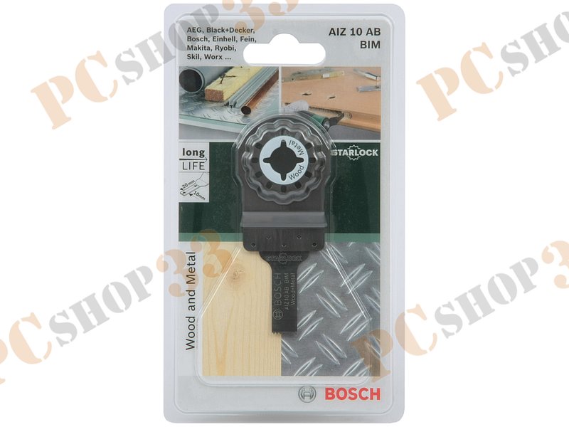 Аксессуар к инструменту - погружное пильное полотно Bosch AIZ 10 AB BIM 2609256949, биметаллическое, по дереву и металлу