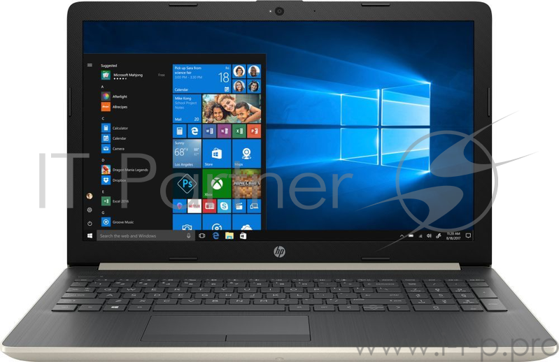 Ноутбук HP 15-da0087ur Core i3 7020U/4Gb/500Gb/nVidia GeForce Mx110 2Gb/15.6/UWVA/FHD (1920x1080)/Windows 10/gold/WiFi/BT/Cam