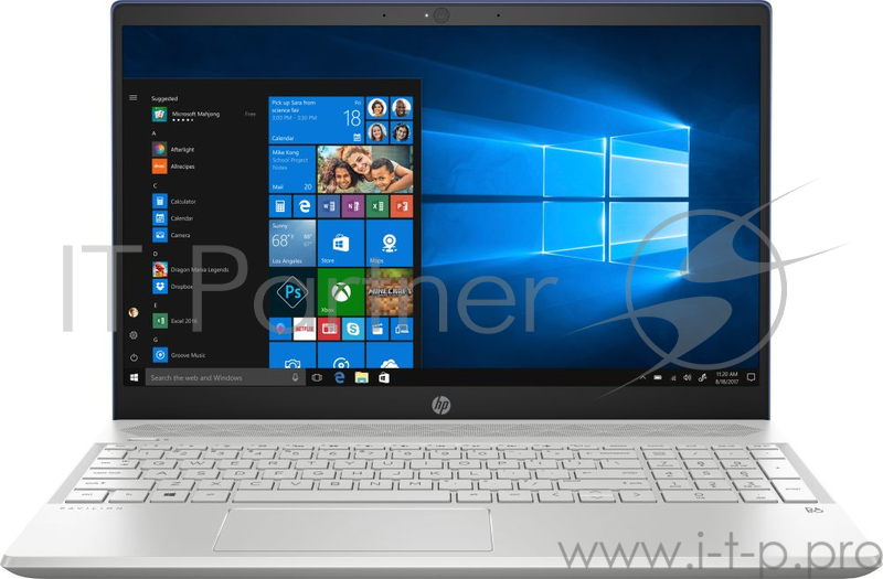 Ноутбук HP 15-cs2001ur Core i3 8145U/4Gb/SSD128Gb/Intel UHD Graphics 620/15.6/FHD (1920x1080)/Windows 10/blue/WiFi/BT/Cam