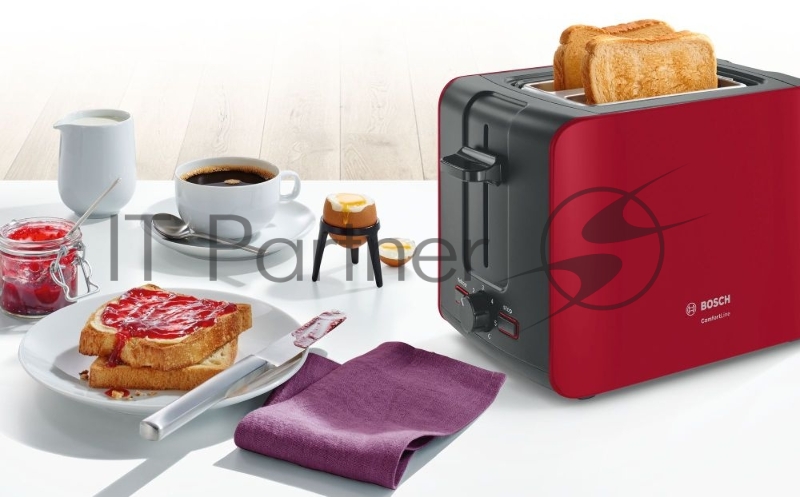 Тостер/ TAT6A114 на 2 тоста мощность 1090 Вт механическое управление функция размораживания решетка для подогрева булочек, поддон для крошек