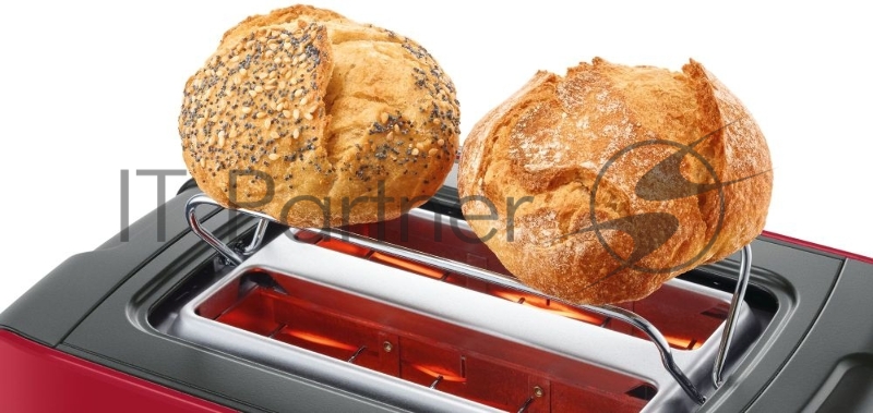 Тостер/ TAT6A114 на 2 тоста мощность 1090 Вт механическое управление функция размораживания решетка для подогрева булочек, поддон для крошек