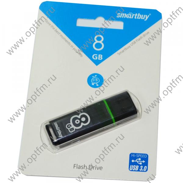 8GB USB 3.0 Flash Drive SmartBuy Glossy черный (SB8GBGS-DG)