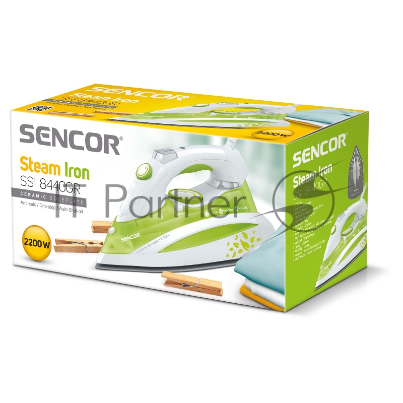 Утюг Sencor, 2200Вт, пар 25/120 гр/мин., керамика