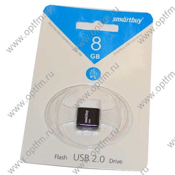 8GB USB 2.0 Flash Drive SmartBuy Lara черный (SB8GBLara-K)