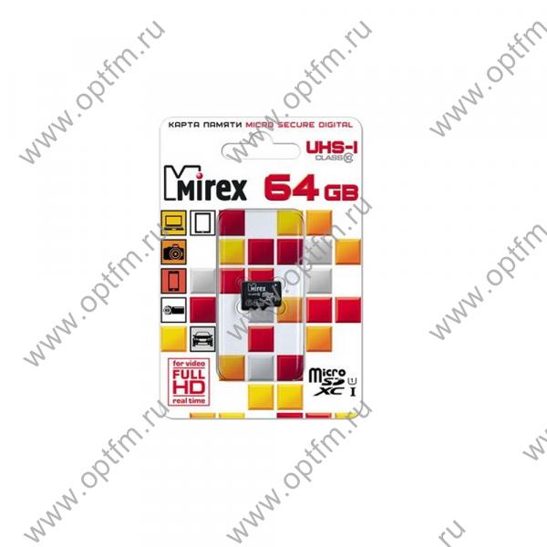 64GB Mirex MicroSD UHS-I (Transflash) class 10 без адаптера
