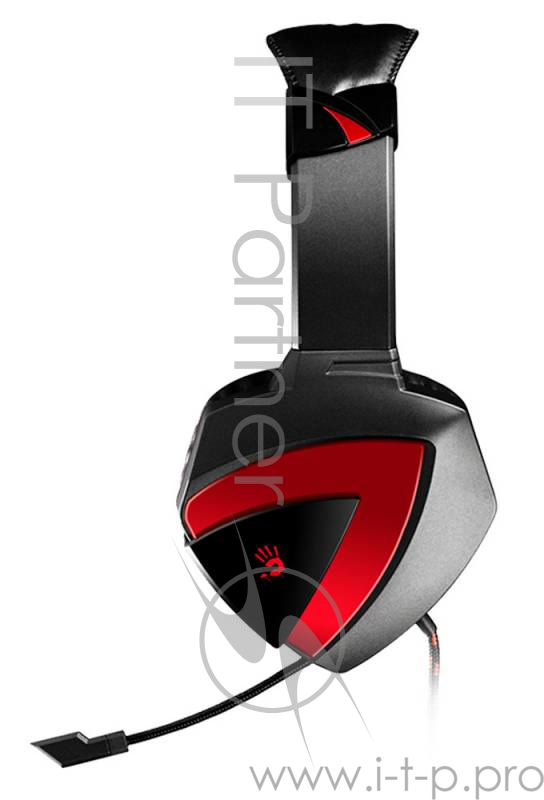 Наушники A4 G501, черно-красные {Наушники с микрофоном, 2.2м}