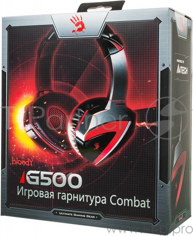 Гарнитура A4Tech Bloody G500 черный/красный (2.2м) микрофон