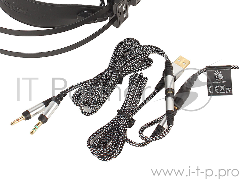 Наушники с микрофоном A4 Bloody M615 черный 2.2м мониторы оголовье (M615 B/R)