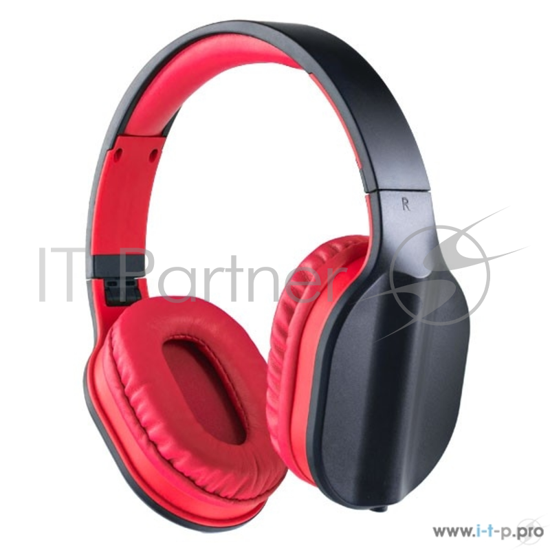 Наушники Perfeo PF_A4004 полноразмерные DUAL черные/красные