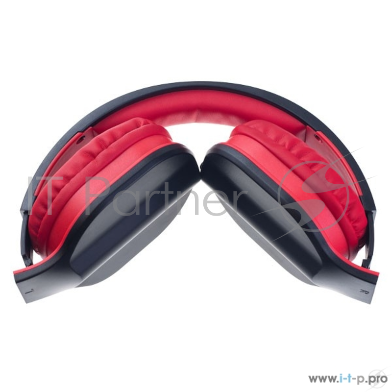 Наушники Perfeo PF_A4004 полноразмерные DUAL черные/красные
