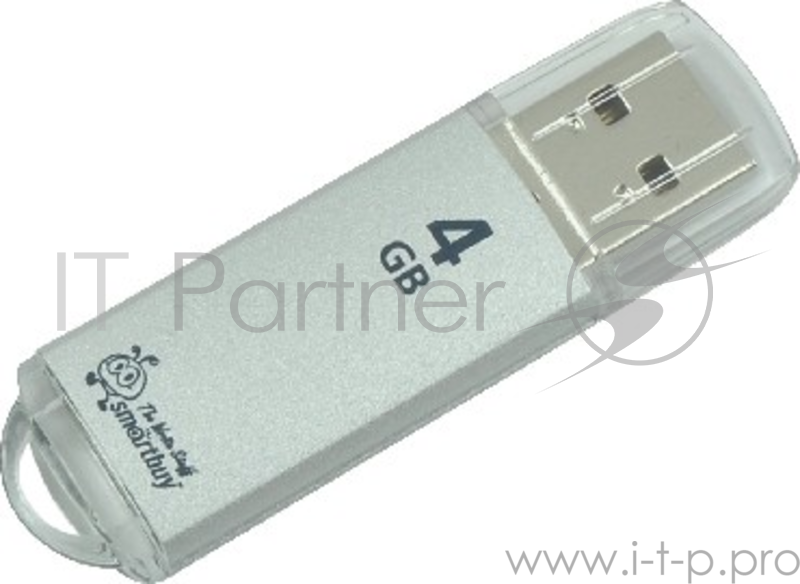 USB Flash накопитель Smartbuy USB Drive 4Gb V-Cut series Silver SB4GBVC-S
