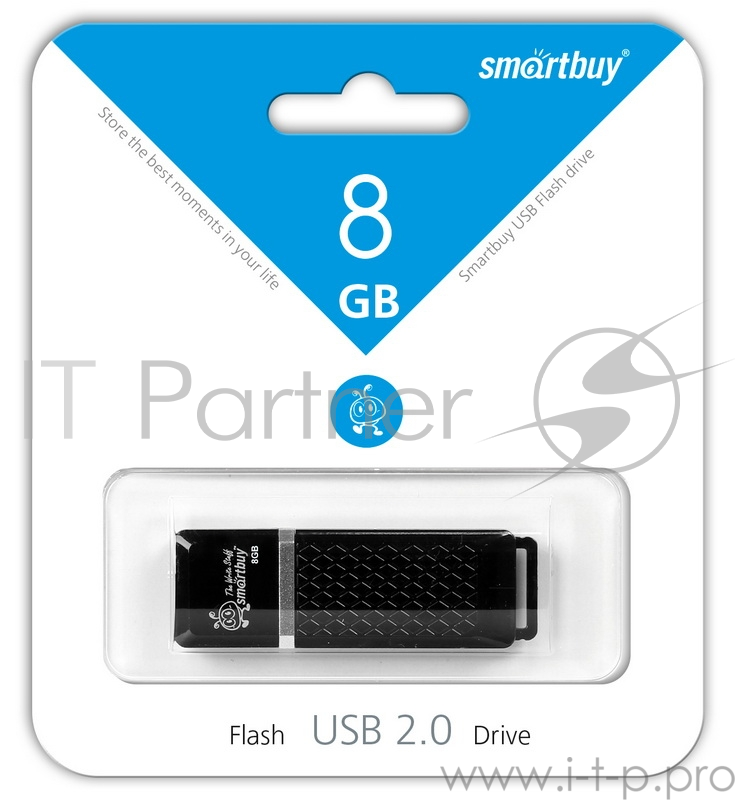 Флэш память Smartbuy USB Drive 8Gb Quartz series Black SB8GBQZ-K