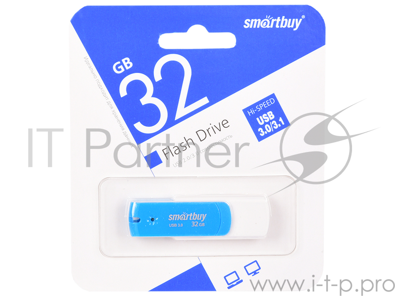Внешний накопитель 32Gb USB Drive <USB3.0> SmartBuy Diamond Blue (SB32GBDB-3)