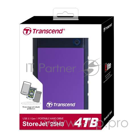 Накопитель на жестком магнитном диске Transcend Внешний жесткий диск Transcend 4TB StoreJet 2.5 H3 Blue